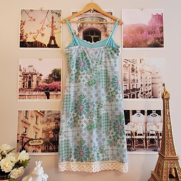 Volume One Y2K 70s-Inspired Boho Midi Tank Top Dress - Picture 2 of 7